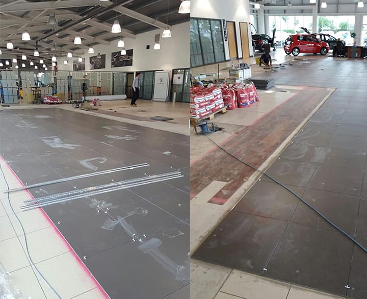 Peugeot Car Showroom Tiling in Manchester
