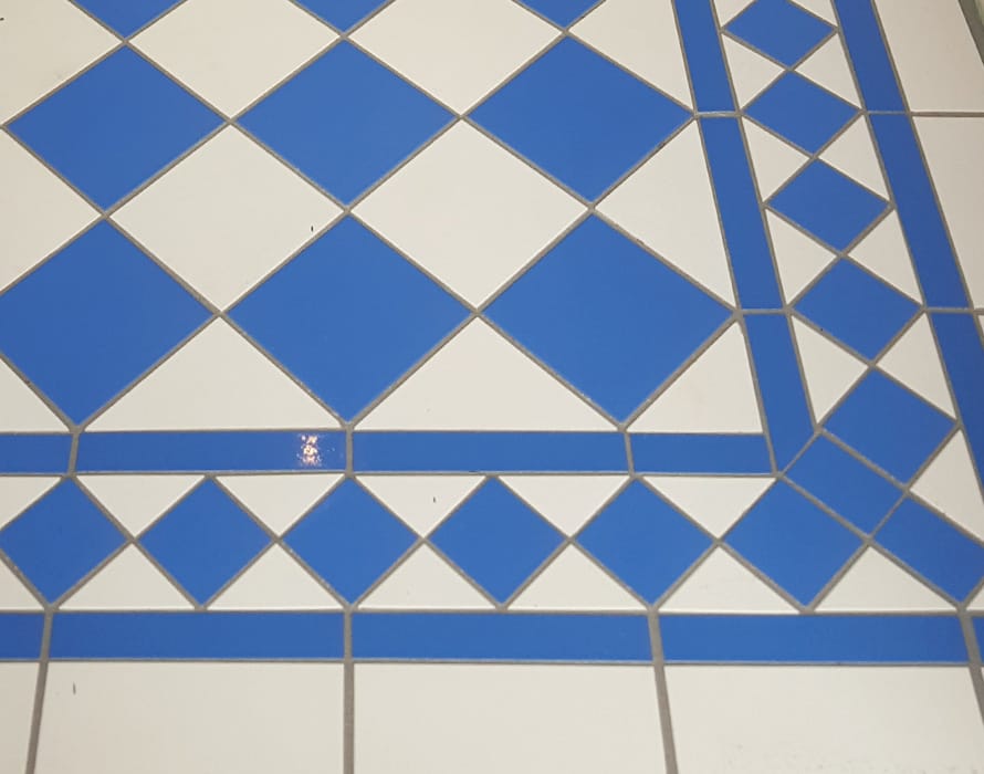 Original Victorian style floor tiling in Chorlton, Manchester